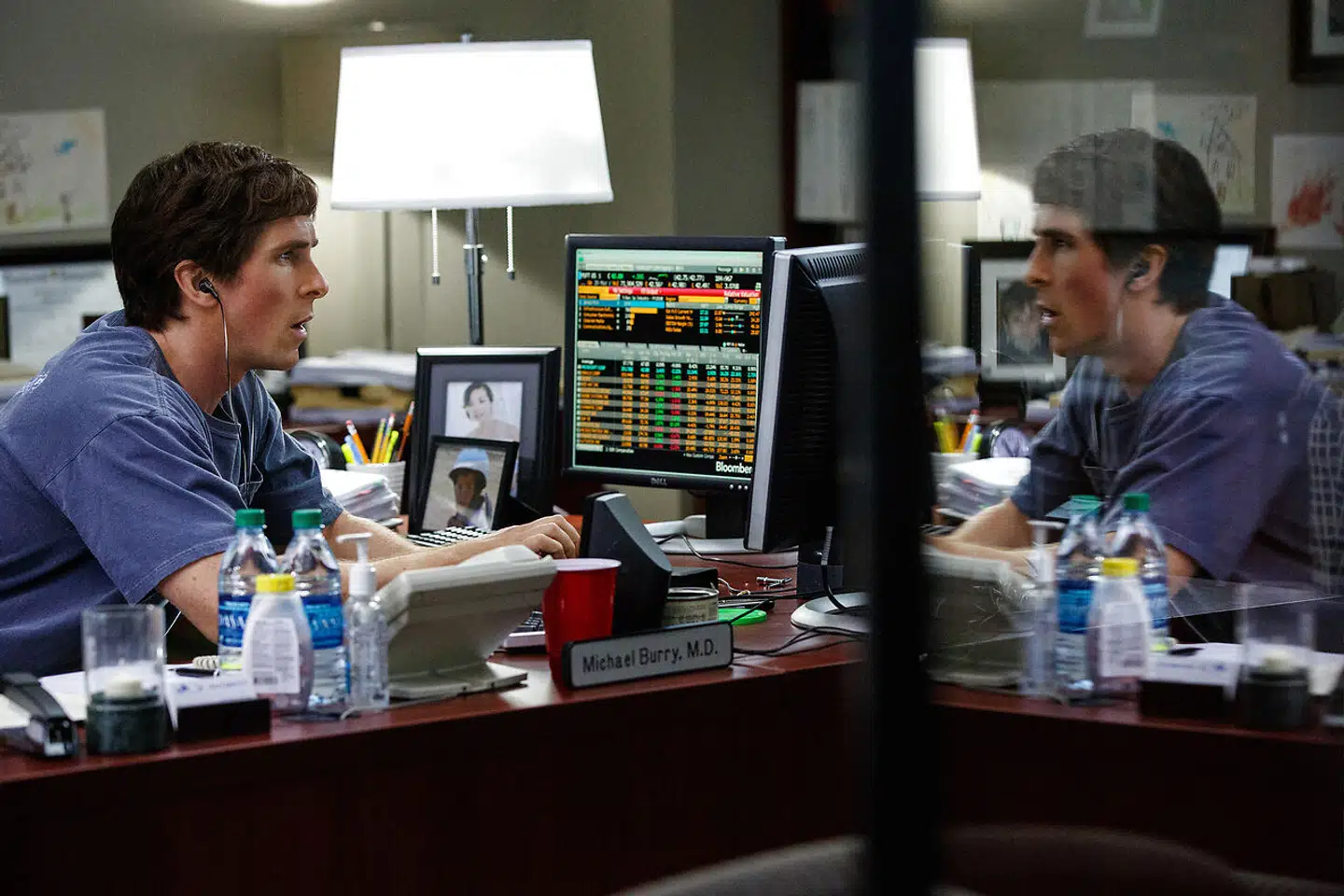 Michael Burry blev verdenskendt – i hvert fald i finanskredse – efter hans fortælling blev portrætteret i bogen og efterfølgende film »The Big Short.« Her ses skuespilleren Christian Bale som Michael Burry i filmen fra 2015.