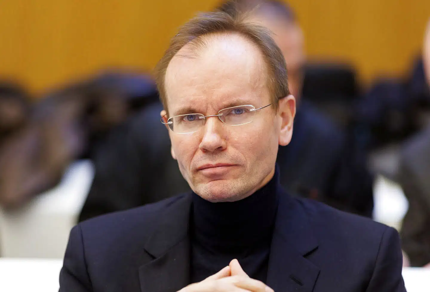 Anklageskriftet mod Markus Braun, den bedragerisigtede tidligere topchef for Wirecard, er 69 sider langt i retssagen, der ventes at vare til udgangen af 2023. Her sidder Braun under et retsmøde 12. december 2022 i München.