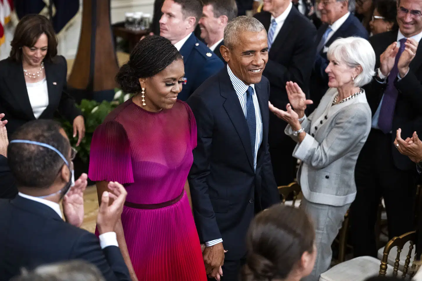 Michelle og Barack Obama blev gift i 1992 og har dermed kunnet fejre 30 års bryllupsdag i år. (Arkivfoto). Tom Williams/Ritzau Scanpix