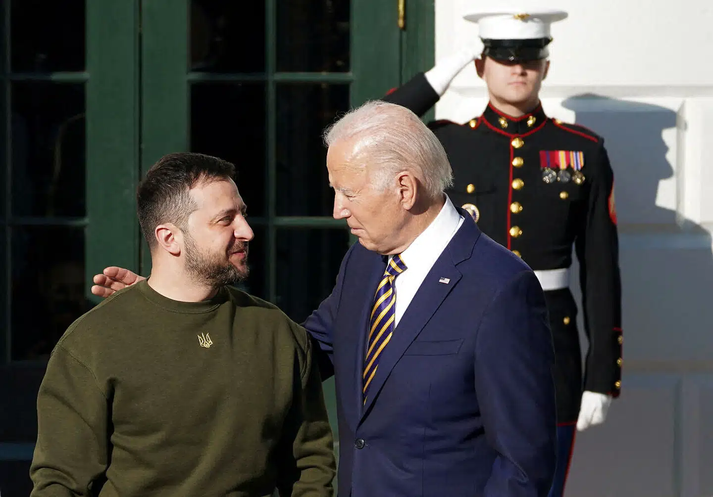 Mads og David vender den situation, og kigger ind i en uge, hvor Volodymyr Zelenskyj skal mødes med Joe Biden i Washington. Find dagens episode i artiklen. (Arkivfoto).