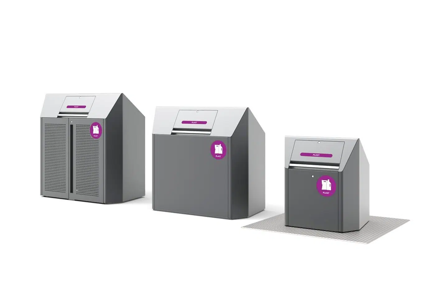 Der er droslet ned for farverne. Al skiltning er desuden udført med et piktogram og med tekst, som er hævet og suppleret med blindskrift af hensyn til synshandicappede.