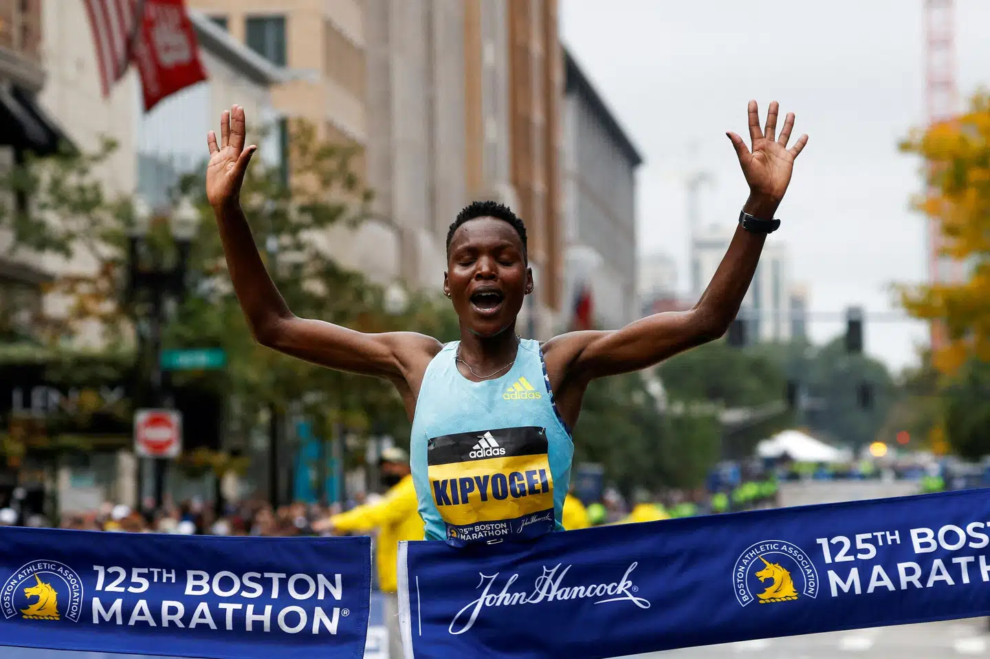 Diana Kipyokei vandt Boston Marathon i 2021, men er nu blevet streget fra resultatlisten. (Arkivfoto). Brian Snyder/Reuters