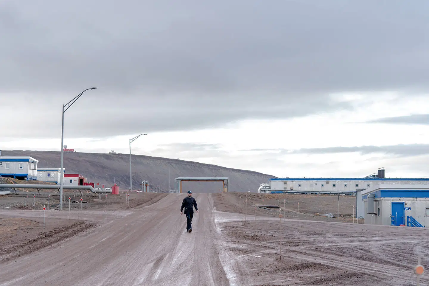Thulebasen (Thule Air Base) i det nordvestlige Grønland, onsdag den 7. september 2022. Den amerikanske militærbase huser både United States Air Force og Space Force og derudover en stor gruppe danske og grønlandske entreprenører, forskere m.m. (Foto: Ida Marie Odgaard/Ritzau Scanpix)