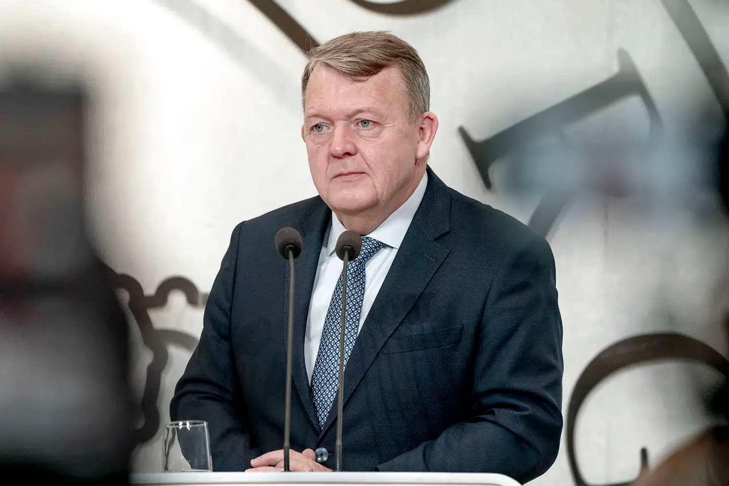 Lars Løkke Rasmussen (M) til pressemøde om regeringsgrundlaget for Danmarks nye SVM-regering på Marienborg onsdag d. 14. december 2022.