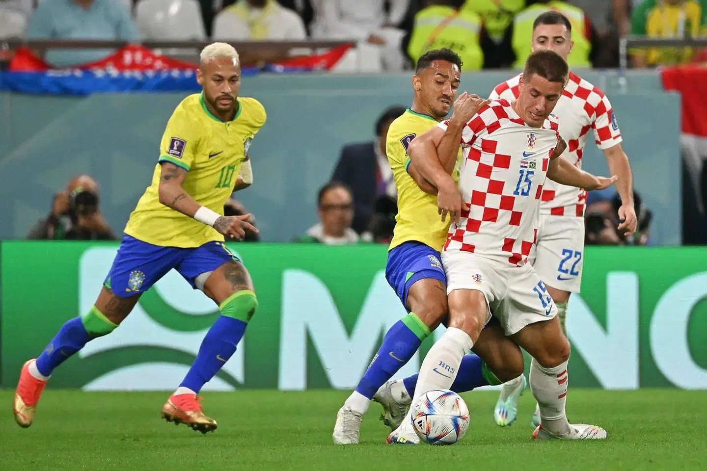 Kvartfinalen mellem Brasilien og Kroatien bliver spillet på Education City Stadium. (Photo by NELSON ALMEIDA / AFP)