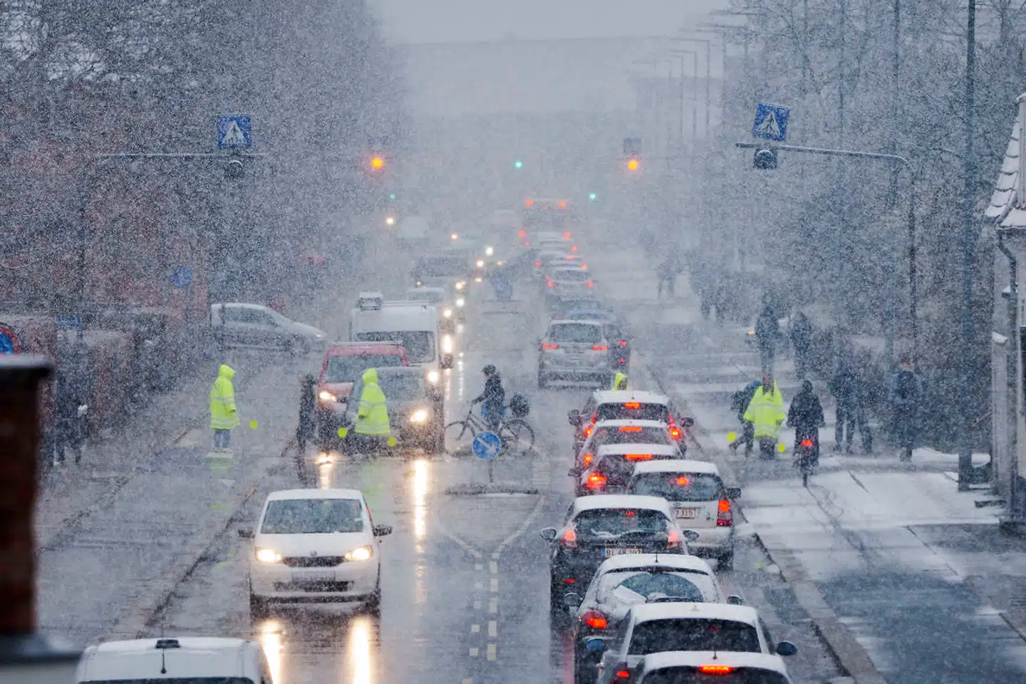 Arkivfoto: DMI udsendte tidligere tirsdag et varsel om, at der kan komme kraftigt snefald i Nordjylland, Nordøstjylland, i Storebæltsområdet og i Vest- og Nordsjælland.