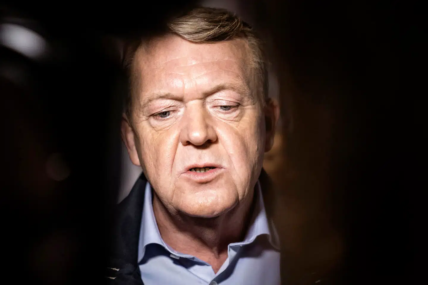 Politisk leder for Moderaterne Lars Løkke Rasmussen under slutspurten af folketingsvalget.