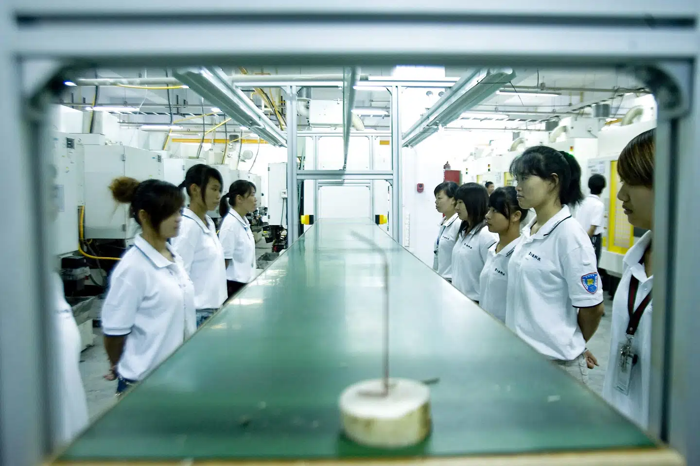 Fabrikken i Zhengzhou i Kina er den største iPhone-fabrik i landet. Billedet her er fra åbningen i 2010. (Arkivfoto). Wang Zhongju/Colorchinaphoto/Ritzau Scanpix