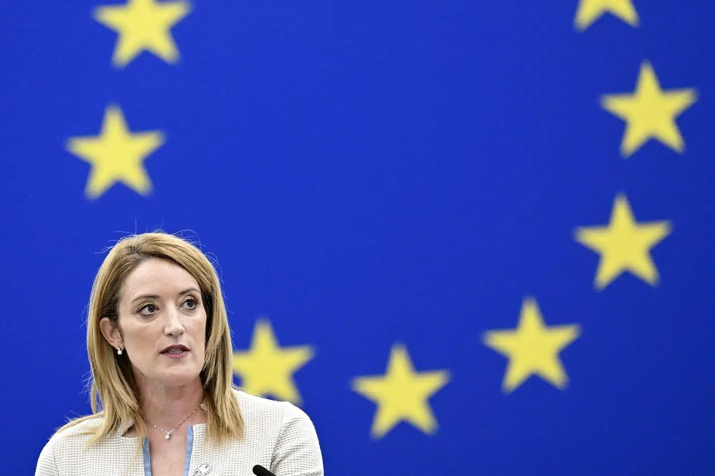 Det er begyndelsen på ende for uligheden mellem kønnene, sagde EU-Parlamentets formand, Roberta Metsola, tirsdag i forbindelse med vedtagelsen af et nyt EU-direktiv om kvinder i bestyrelser (Arkivfoto).