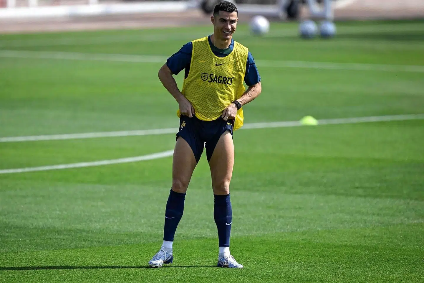 Cristiano Ronaldo er i fuld gang med træningen i Qatar op til Portugals første kamp ved VM, som skal spilles mod Ghana på torsdag.