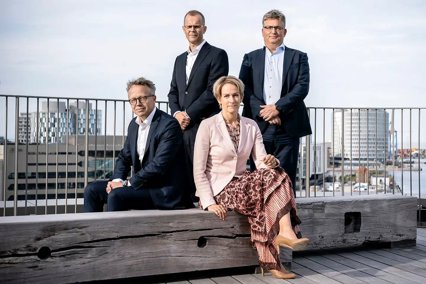 De fire tilbageværende seniorpartnere i CIP. Fra venstre: Christian Skakkebæk, Torsten Lodberg Smed, Christina Grumstrup Sørensen og Jakob Baruël Poulsen.