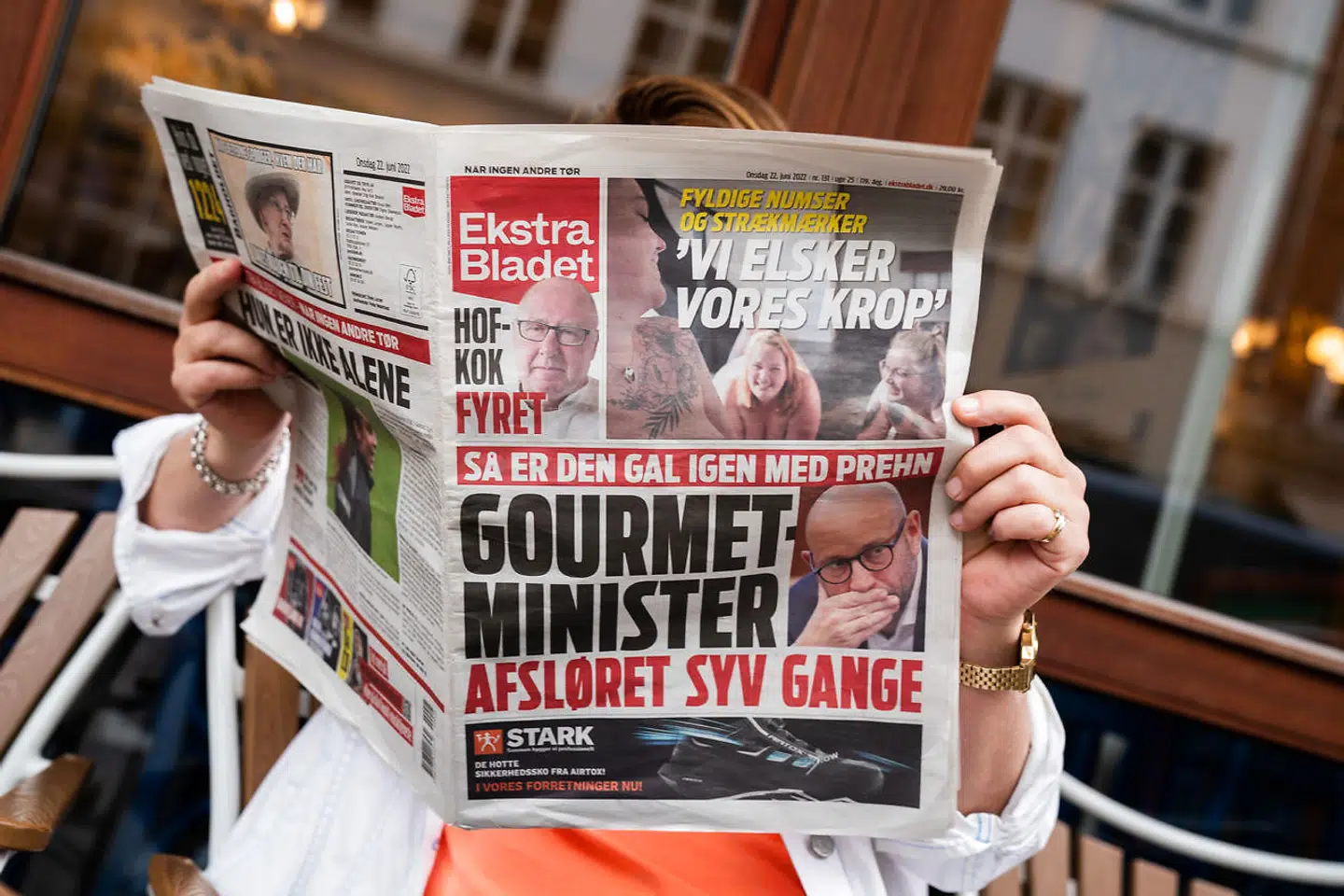 Ekstra Bladet som papiravis, i København, onsdag den 22. juni 2022.