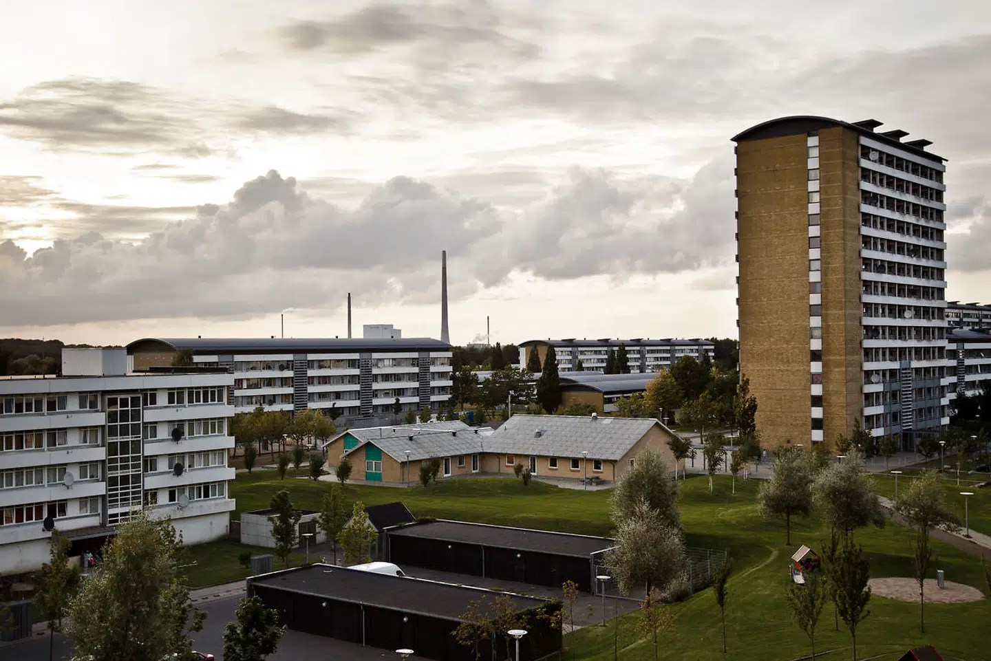 Arkivfoto: Fyns Politi er fredag talstærkt til stede i Vollsmose i forbindelse med uro.