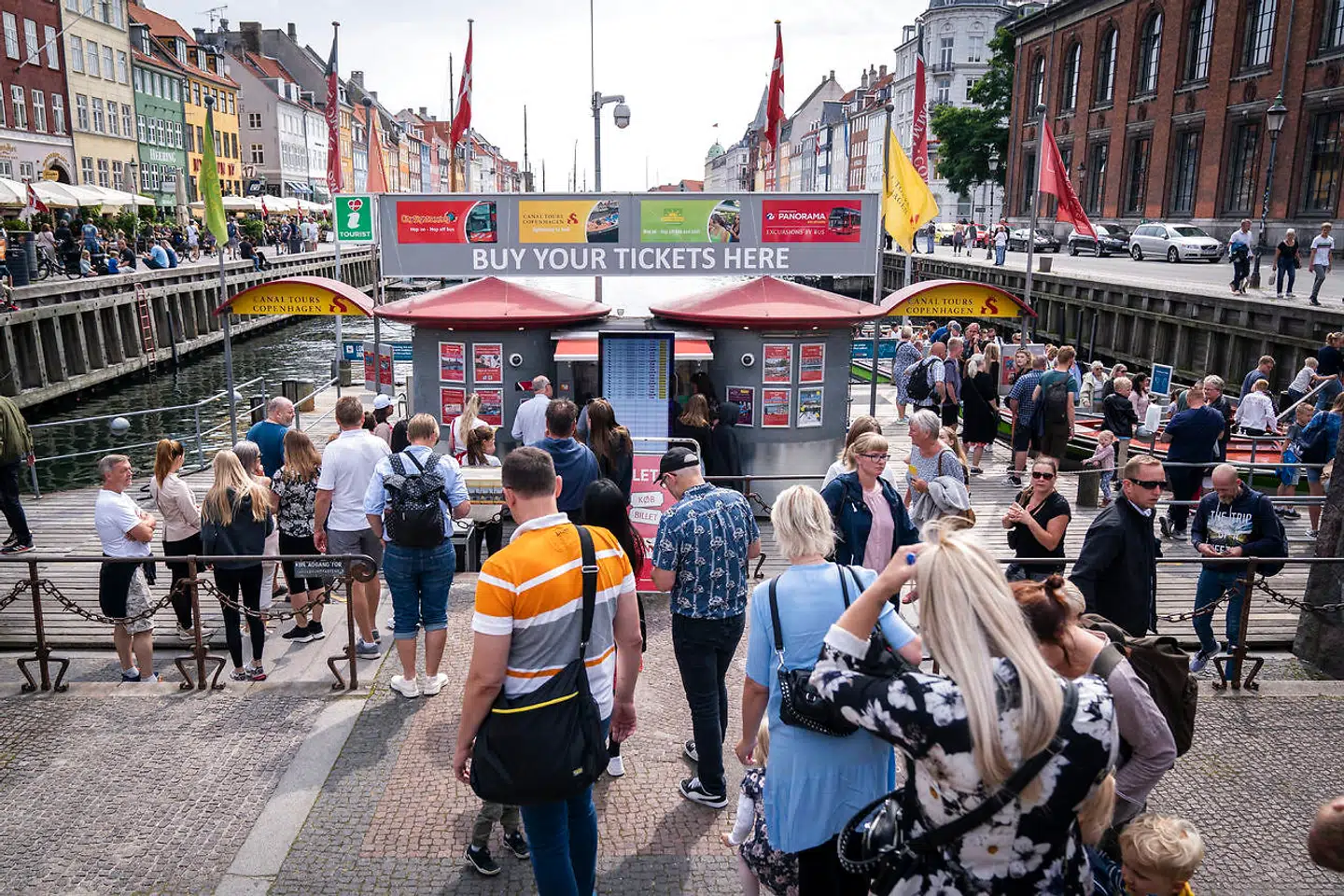 Turister fotograferet i København 14. juli 2020.