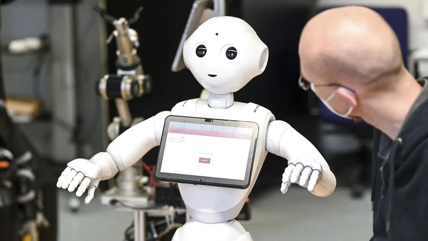 Kunstig intelligens handler ikke kun om robotter. Software, der oplæres i at finde svar og resultater, kender mange fra de chatfunktioner, som adskillige virksomheder bruger, og den kan for eksempel også hjælpe landmænd med at målrette gødningen på markerne. Arkivfoto: Felix Kästle/DPA/AP/Ritzau Scanpix