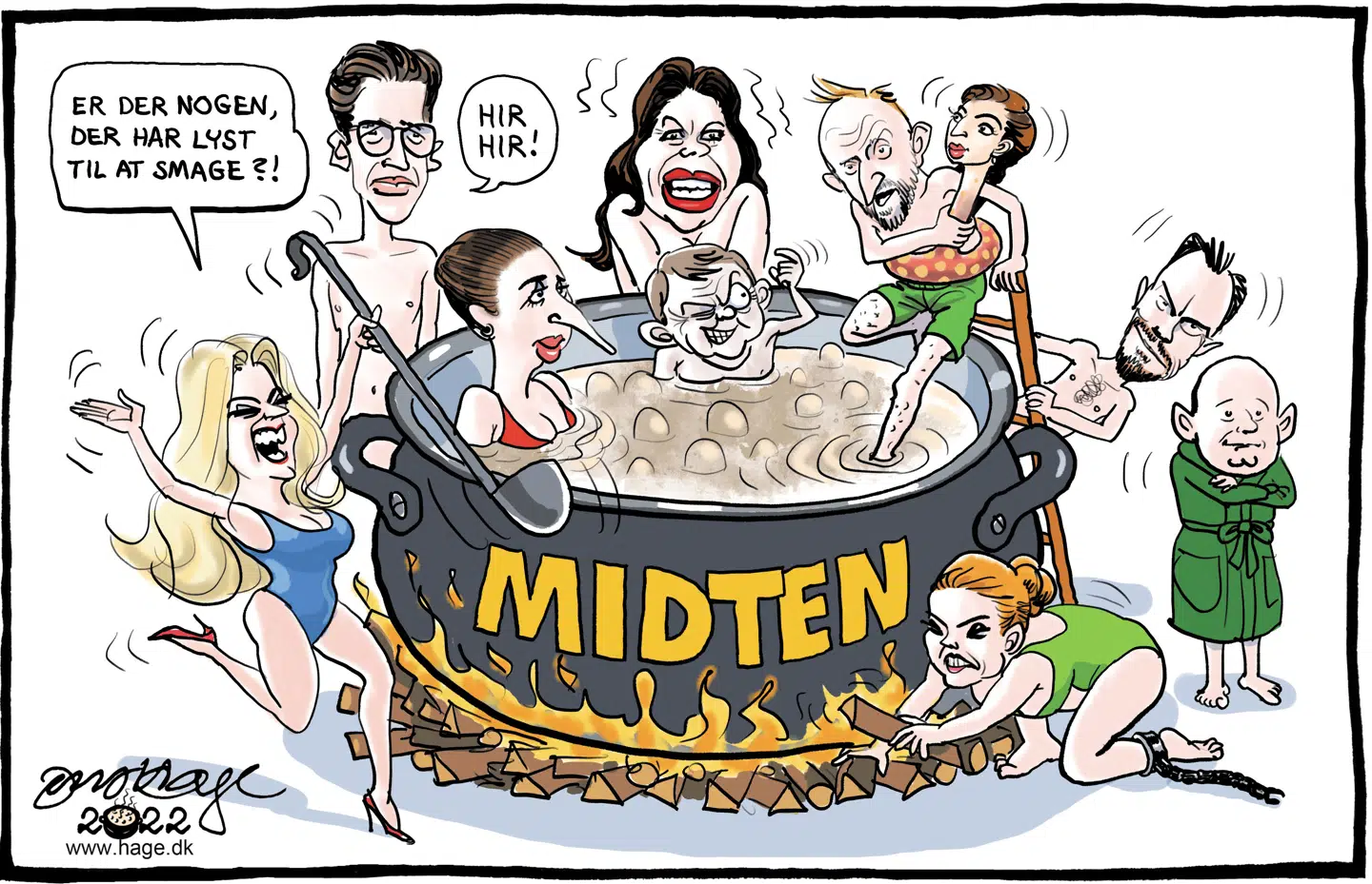 Måske er det alligevel slet ikke nogen god idé med den brede regering.Tegning: Jens Hage