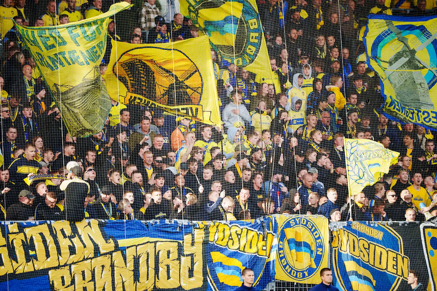 Brøndbys fans er tilsyneladende delt i spørgsmålet om klubbens kommende nye amerikanske ejere, og flere fans har truet med bål og brand. Arkivfoto: Bo Amstrup/Ritzau Scanpix