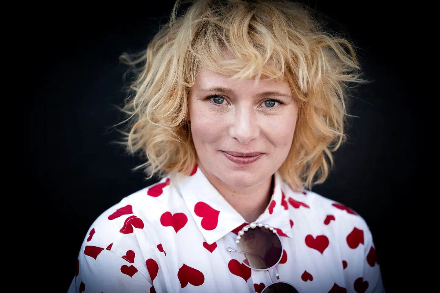 Annika Aakjær ved TV 2's pressemøde som præsentere tiende sæson af 'Toppen af poppen', hvor 25 af de største danske musikere og tidligere medvirkende mødes og fortolker hinandens hits på kryds og tværs i syv helt nye jubilæumsprogrammer. Tirsdag den 18 august 2020. (Foto: Liselotte Sabroe/Ritzau Scanpix)