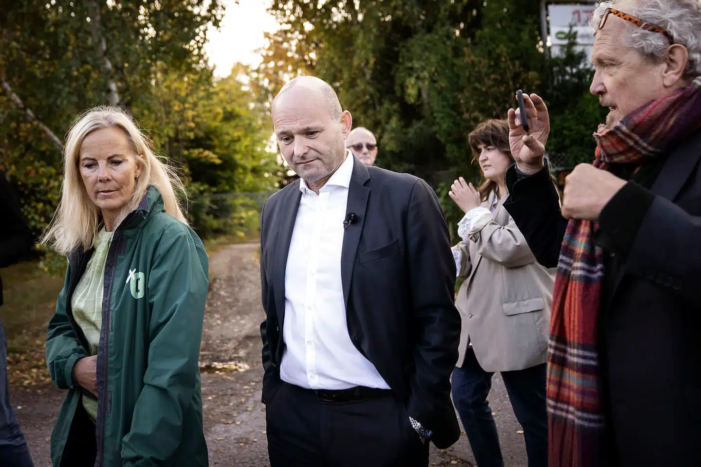 Birgitte Bergman (tv.) med Søren Pape og Benedikte Kiær, borgmester i Helsingør Kommune, under valgkampen.