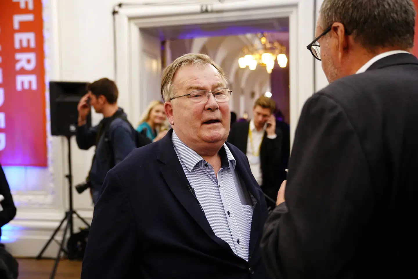 Claus Hjort Frederiksen under valgaftenen hos Venstre på Christiansborg i København, tirsdag den 1. november 2022. Tirsdag er der folketingsvalg i Danmark.