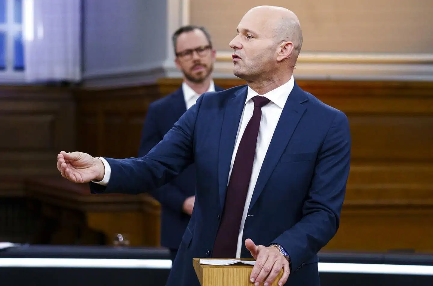 Her trækker konservative Søren Pape Poulsen for første gang i valgkampen boligskatterne ind i debatten. Ingen af de andre partiledere fulgte trop.