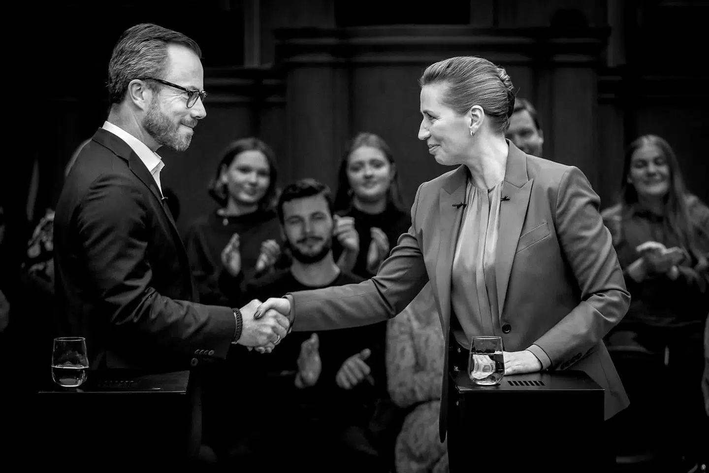 Glem alt om et bredt regeringssamarbejde mellem disse to, Mette Frederiksen og Jakob Ellemann-Jensen, hvis der efter valget stadig er et rødt flertal i Folketinget. Foto: Mads Claus Rasmussen/Ritzau Scanpix