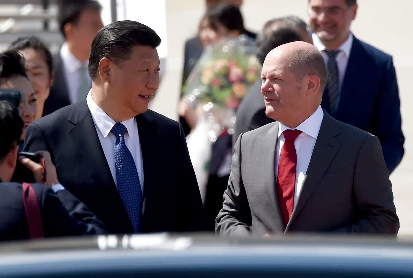 Tysklands kansler, Olaf Scholz, og Kinas præsident, Xi Jinping, er ikke fremmede over for hinanden. Her ses de under G20-mødet i Hamburg i 2017, da Scholz var borgmester i storbyen.