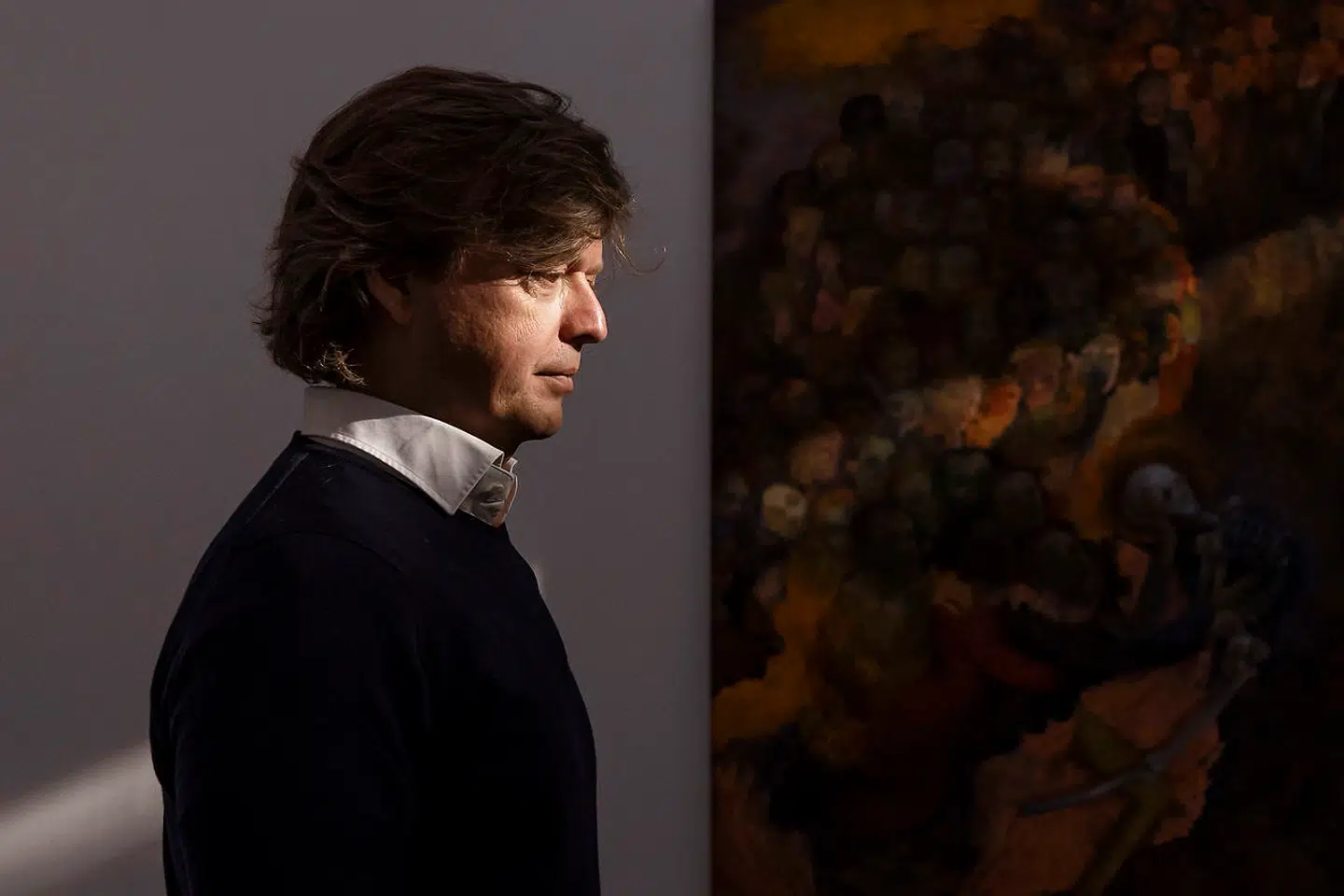 »Galleriets agenda er at formidle kunstnernes værk i Danmark og internationalt, og så er det museumsdirektørerne, der skal beslutte sig for, om de skal gøre det til kunsthistorie,« siger Nicolai Wallner foran Eva Helene Pades billede.