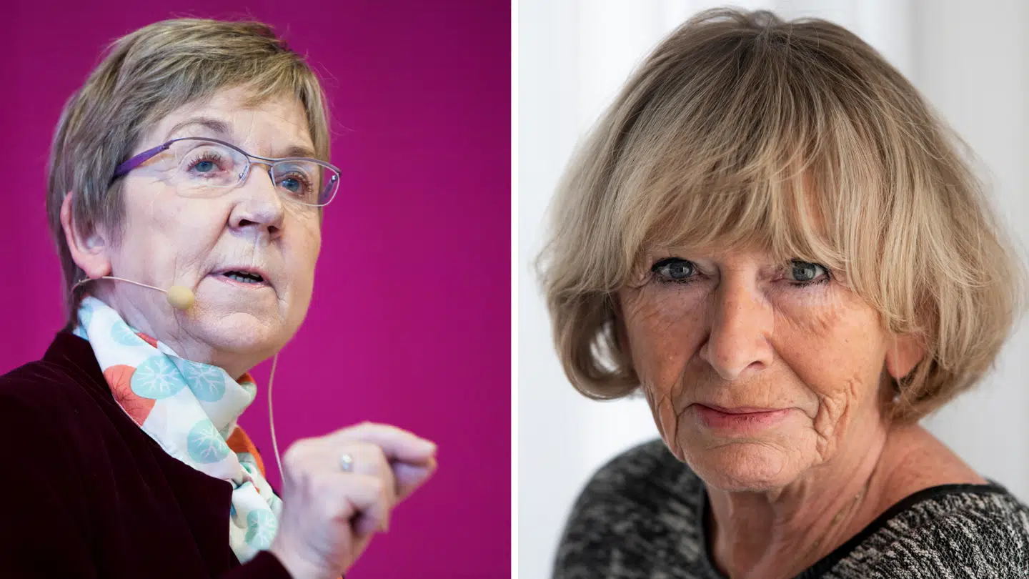Marianne Jelved (tv) og Mimi Jakobsen (th) kan ikke gennemskue, hvad Lars Løkkes mål er. »Det ligner meget, at den gamle cirkushest vil ind i manegen, og det kan jeg da godt forstå,« siger Mimi Jakobsen.