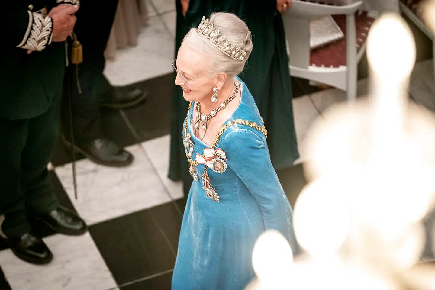 Arkivfoto: Dronning Margrethe under gallamiddagen på Christiansborg Slot under fejringen af dronningens 50-års regeringsjubilæum i København søndag den 11. september 2022.