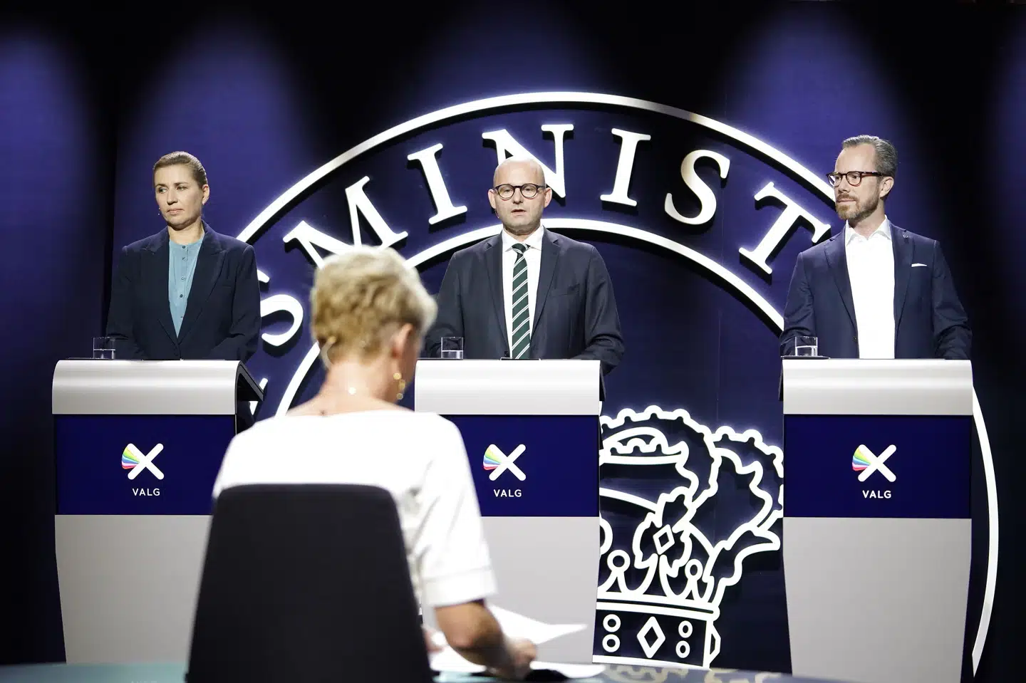 - Mette Frederiksen, kameraet er der, værsgo at sig undskyld til de minkavlere, der har mistet hele deres erhverv og hele deres liv, og til skatteyderne, der har tabt 19 milliarder kroner, siger Søren Pape Poulsen (K) i tv-debat. Michael Drost-Hansen/Ritzau Scanpix