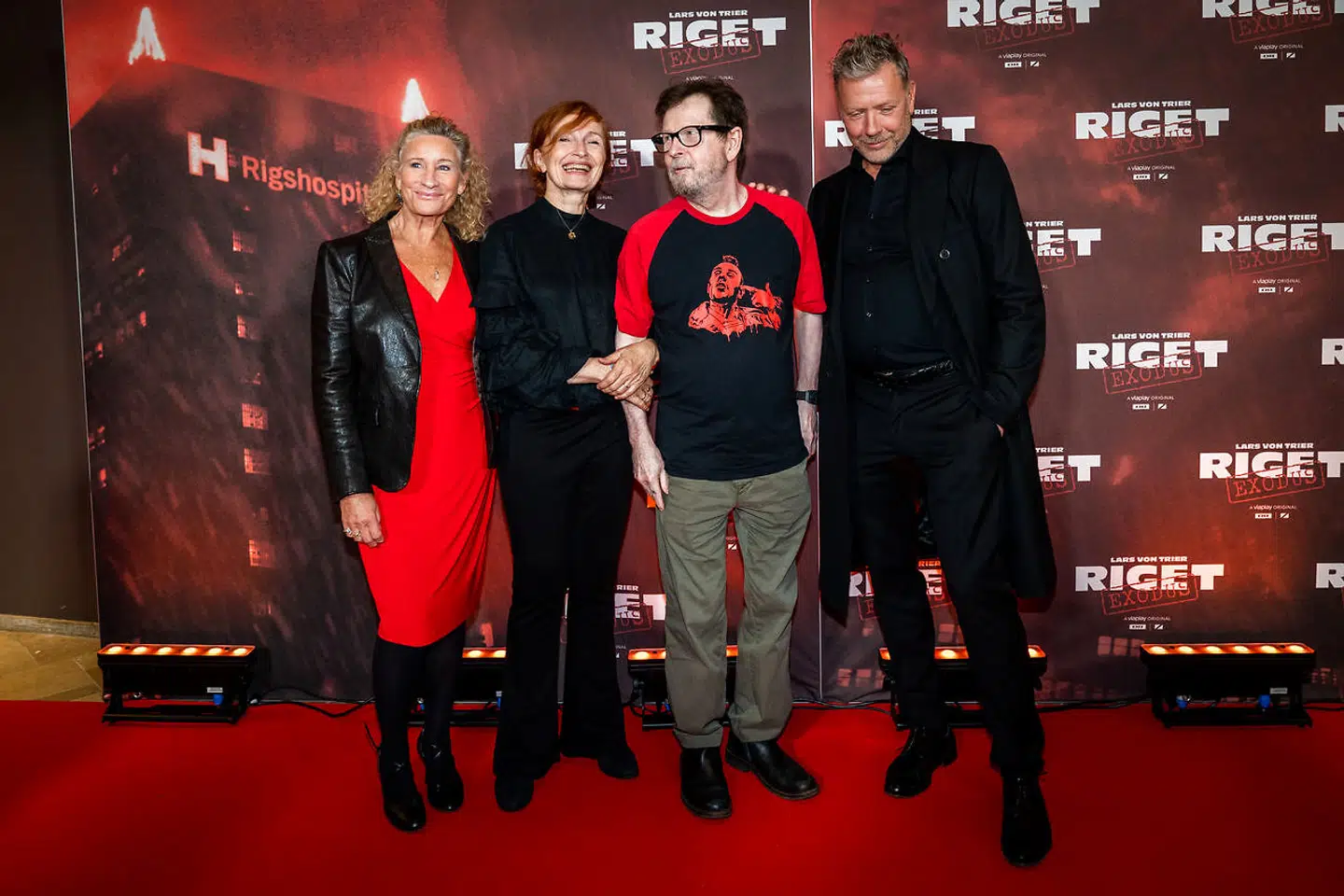 Arkivfoto: Birgitte Raaberg, Bodil Jørgensen, Lars von Trier og Mikael Persbrandt ankommer til gallapremiere på Lars von Triers Riget Exodus i Imperial mandag den 3. oktober 2022.