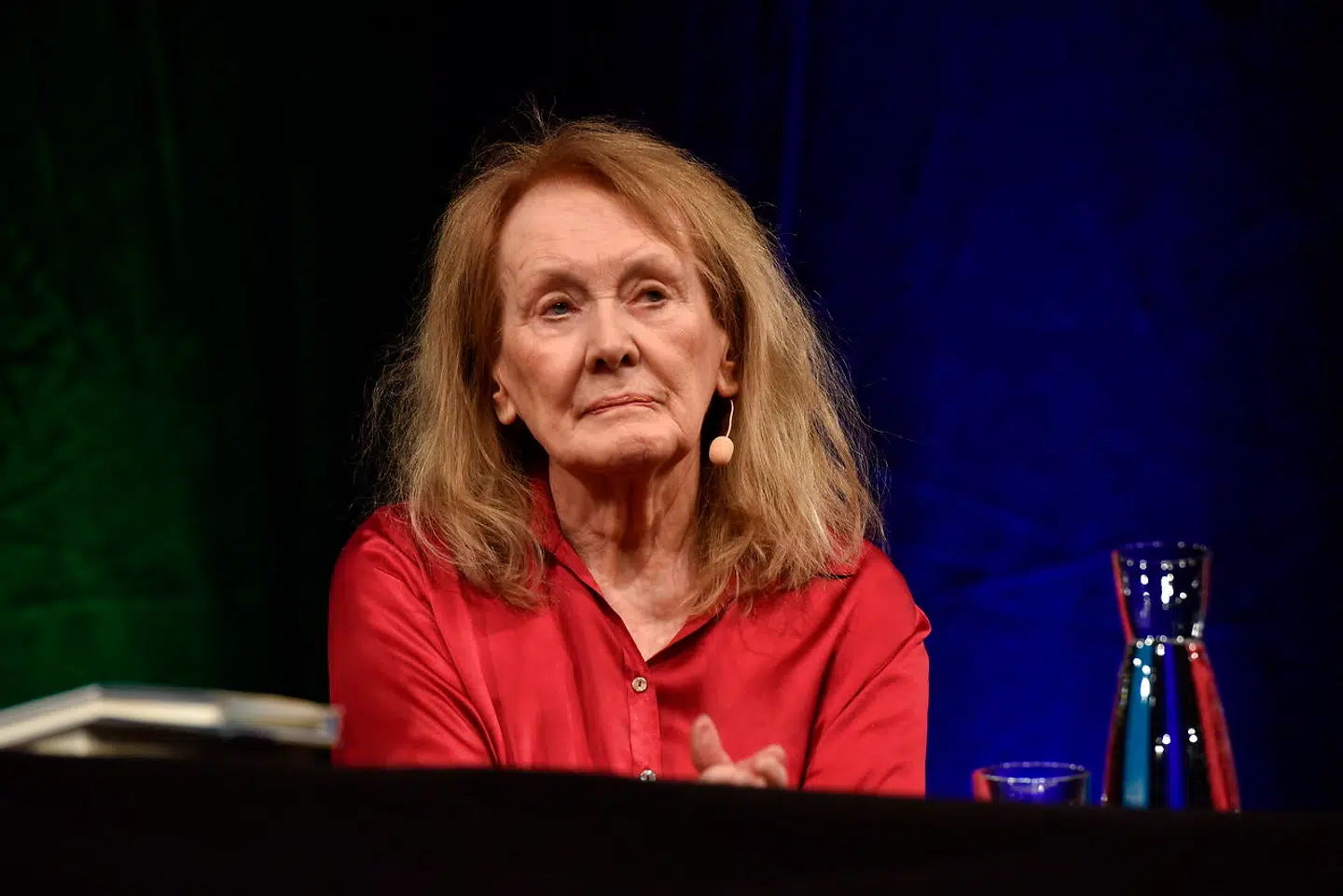 20 March 2019, North Rhine-Westphalia, K'ln: The French writer Annie Ernaux will read at the Lit Cologne, the international literature festival, on 20.03.2019 in Cologne. Photo by: Horst Galuschka/picture-alliance/dpa/AP Images