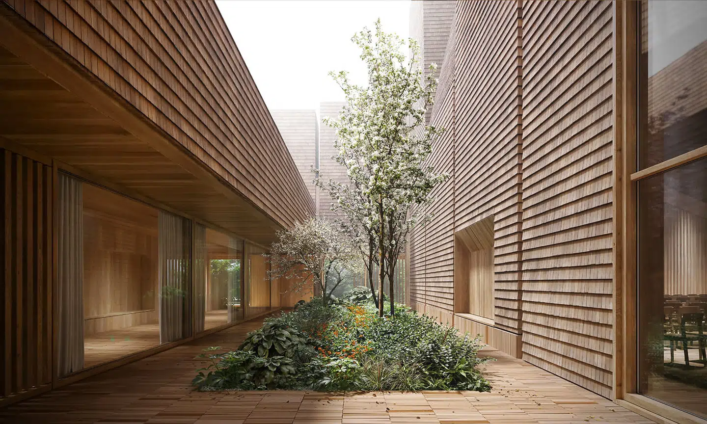 Visualisering af gårdhaven.