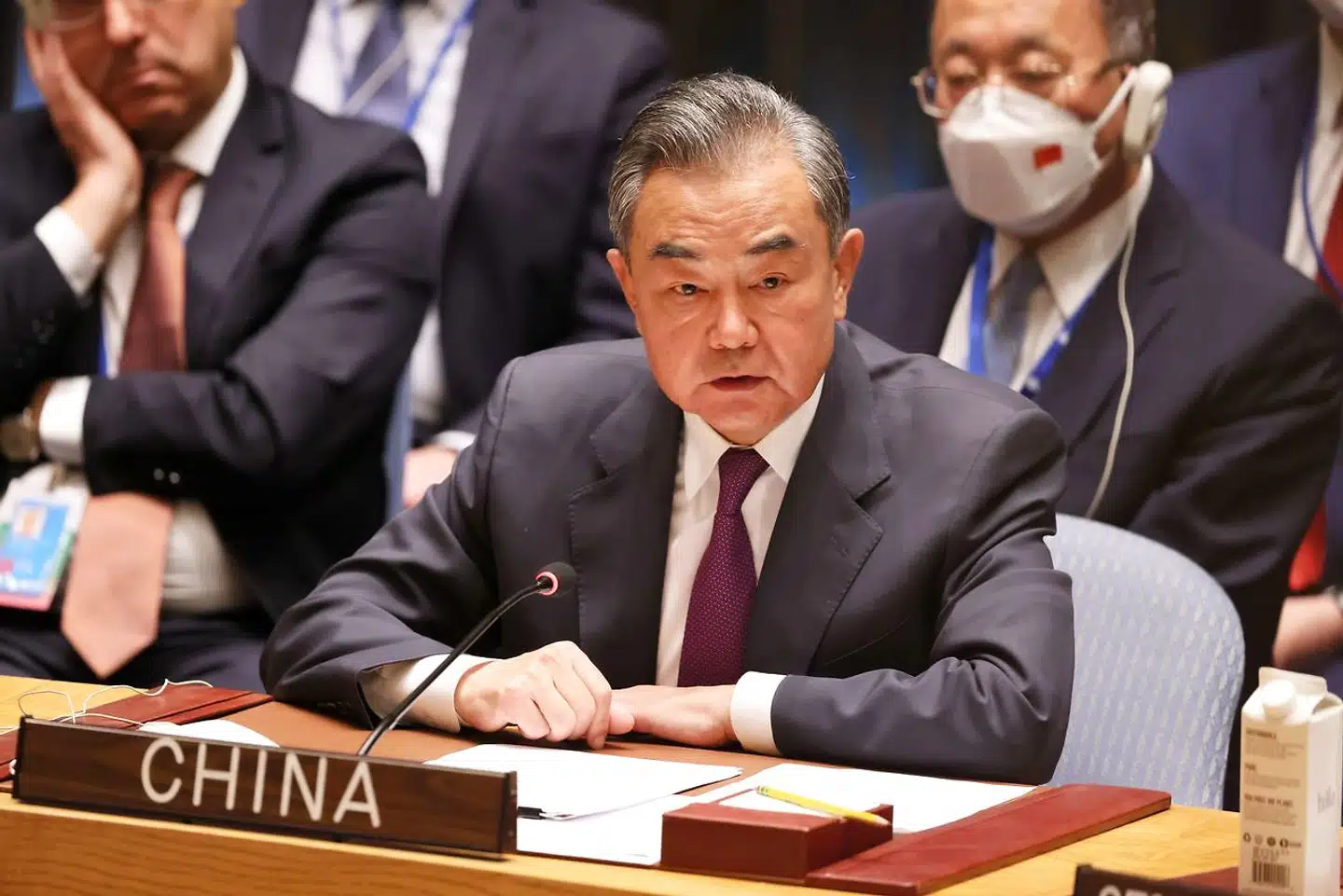 Den kinesiske udenrigsminister Wang Yi til møde i FNs Sikkerhedsråd.
