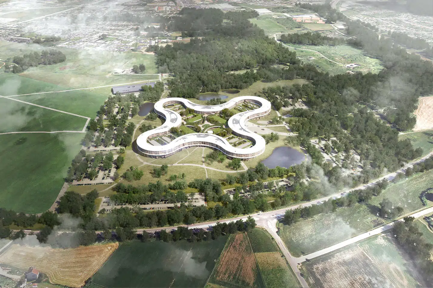 Planerne for arkitekturen i et af de nye supersygehus-projekter har høstet store roser for sit originale kløverbladsdesign, men nu er der udsigt til endnu en budgetoverskridelse.