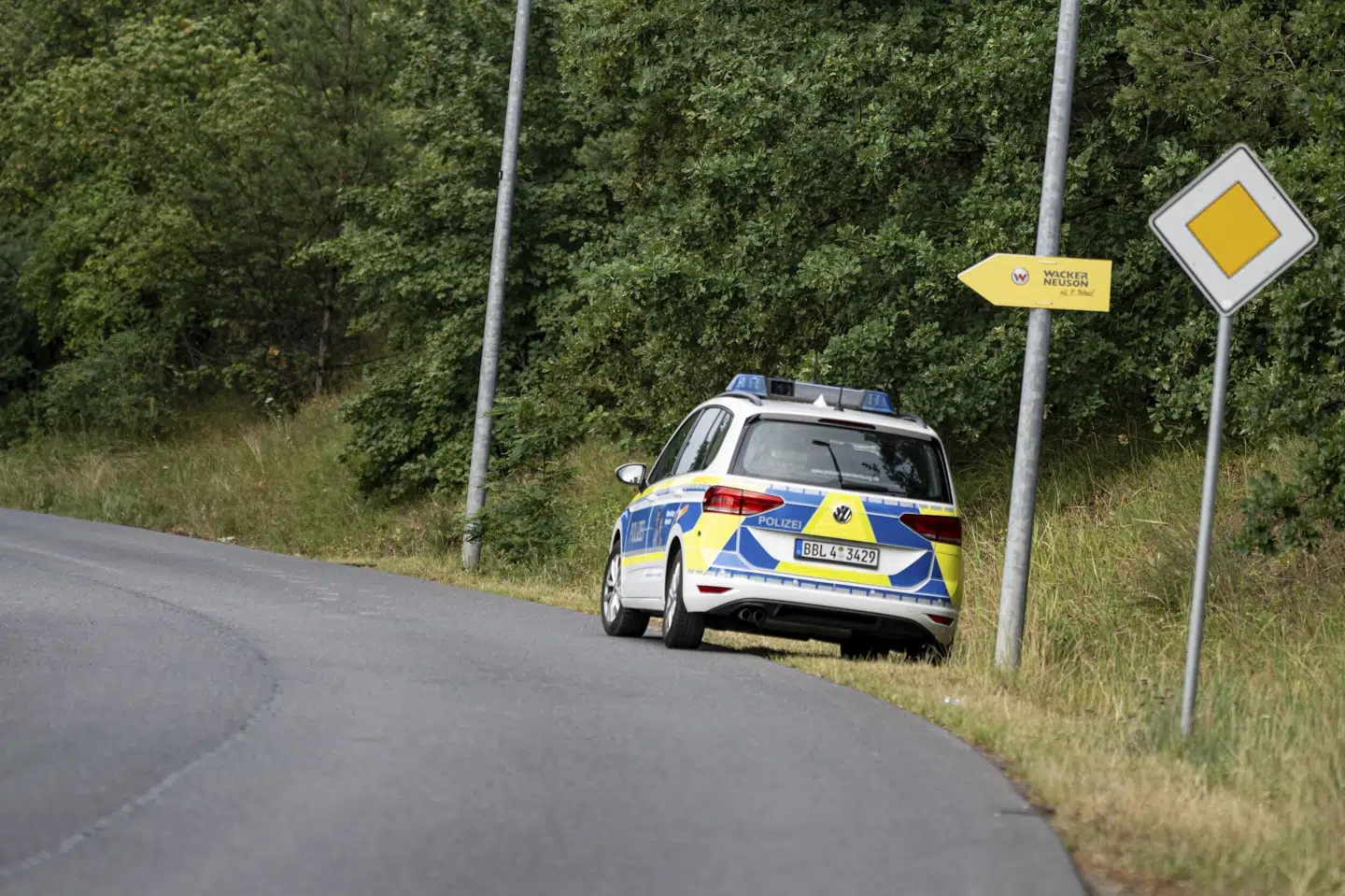 En større politiindsats er i gang nær Berlin, hvor der bliver søgt efter en løve, der formodes at være på fri fod.