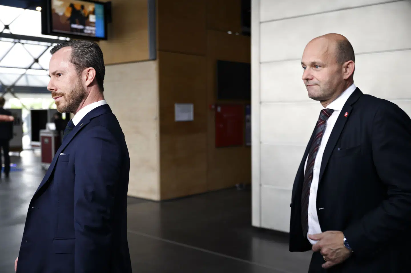 Venstre-formand Jakob Ellemann-Jensen og De Konservatives formand, Søren Pape Poulsen, kæmper om at blive blå bloks foretrukne statsministerkandidat. De to partier ligger stort set lige i den seneste Voxmeter-måling. (Arkivfoto). Philip Davali/Ritzau Scanpix