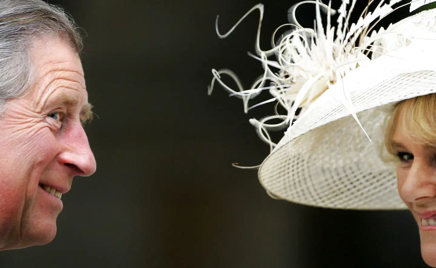 Charles og Camilla fotograferet under deres diskrete bryllup i 2005.