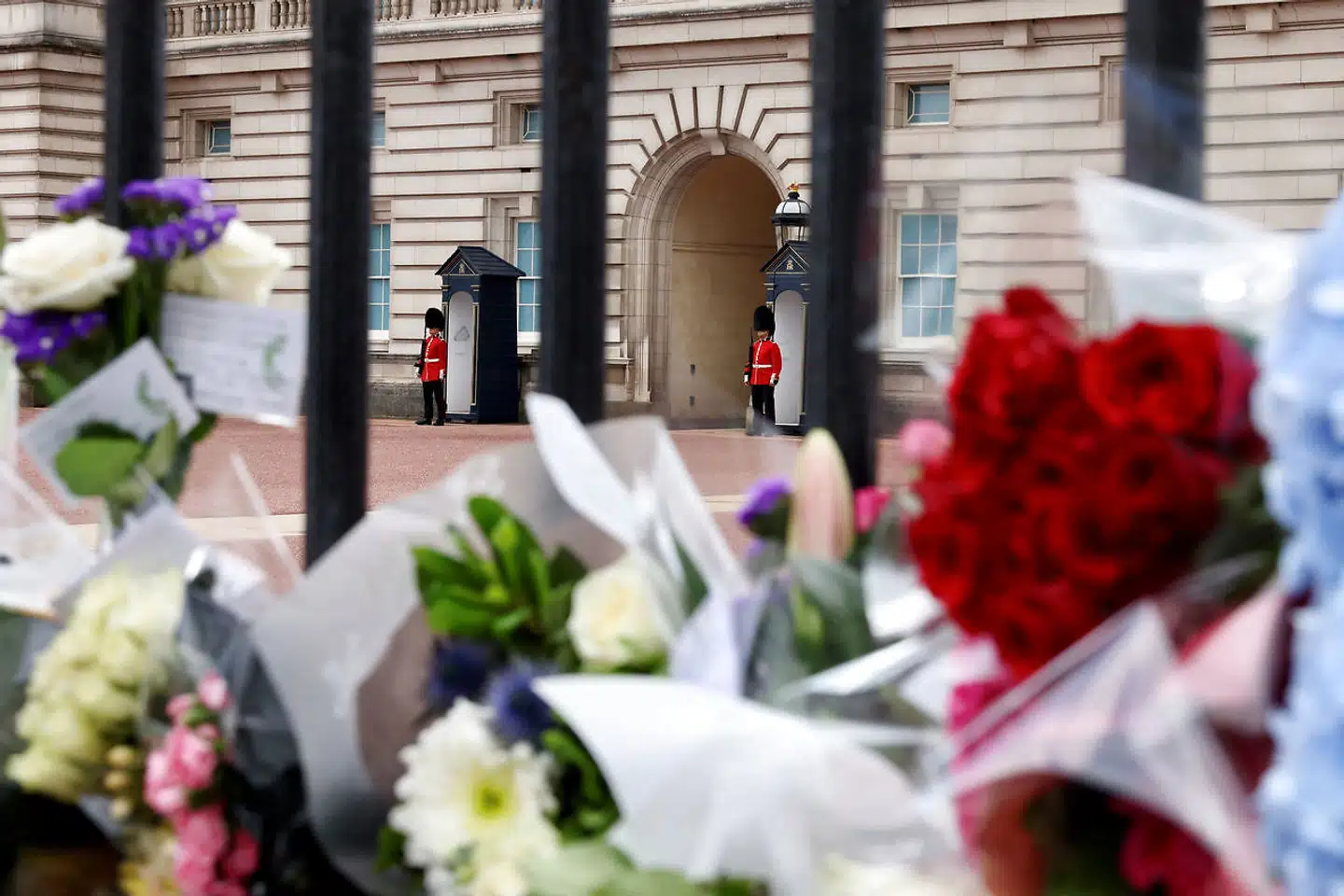 Foran Buckingham Palace valgte tusindvis af briter og turister fredag at mindes dronning Elizabeth.