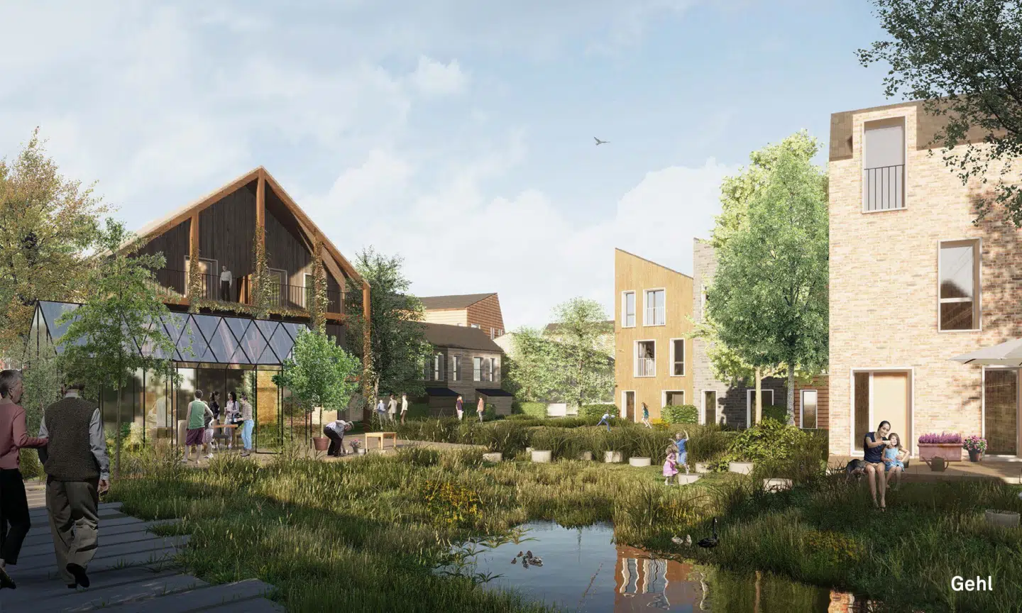 Visualisering af Favrholm Stadionkvarter.