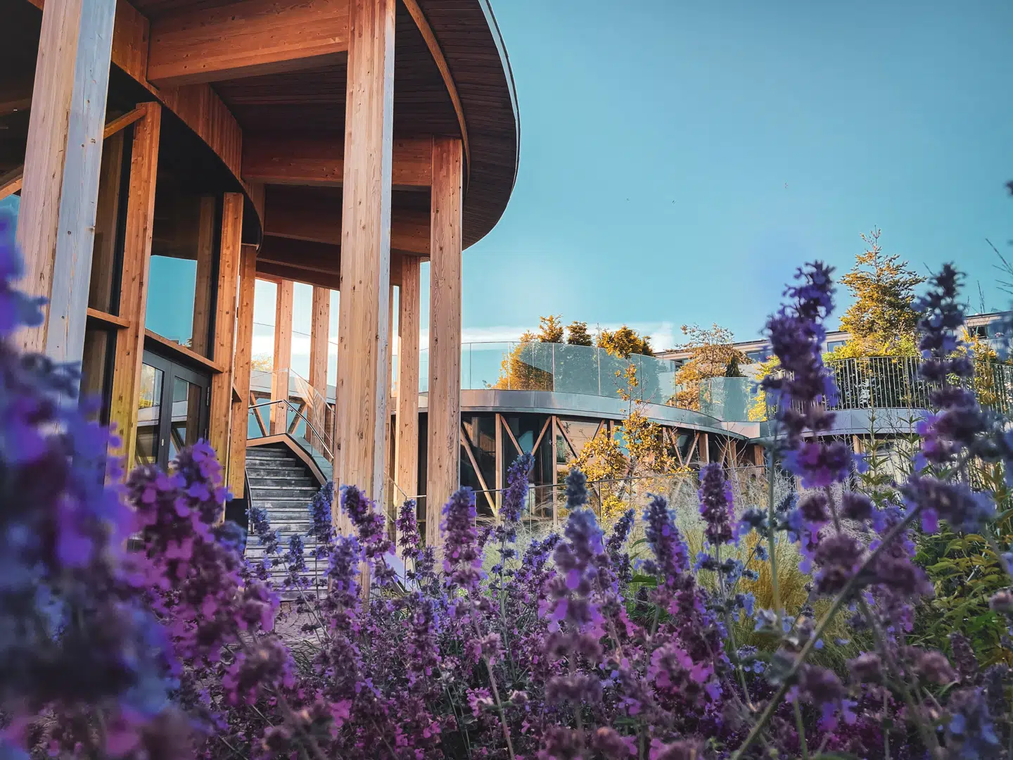 De cylindriske pavilloner er både lette og markante, og deres samspil med haven og forløbet, der forbinder H.C. Andersen Kvarteret med resten af byen fungerer meget overbevisende.