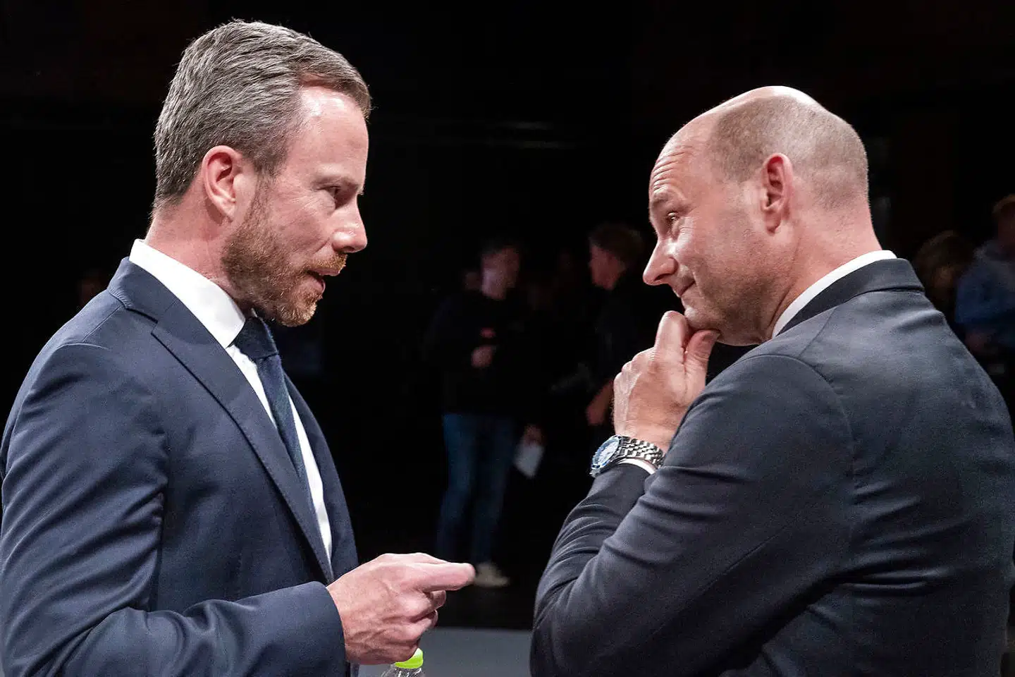 Jakob Ellemann-Jensen og Søren Pape Poulsen ønsker begge at blive borgerlig statsminister efter et folketingsvalg. Mens den ene oplever medvind i ny Gallup-måling, får den anden til opgave at hente vælgere hen over midten af dansk politik, påpeger valgforskere. Arkivfoto: Søren Bidstrup