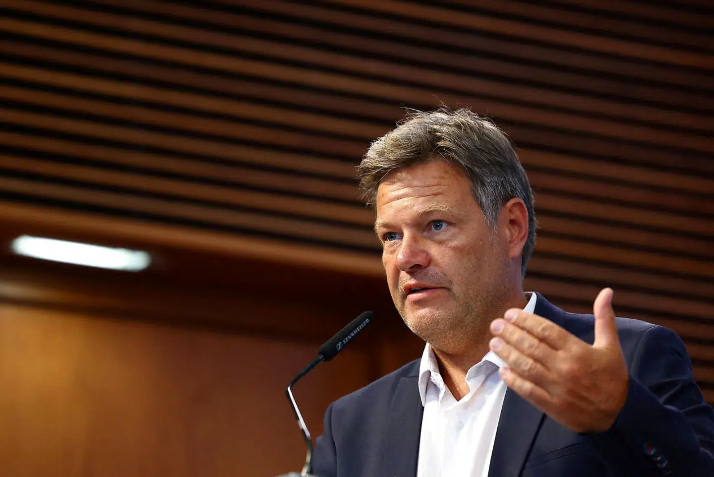 Robert Habeck repræsenterer partiet De Grønne i den tyske forbundsdag.