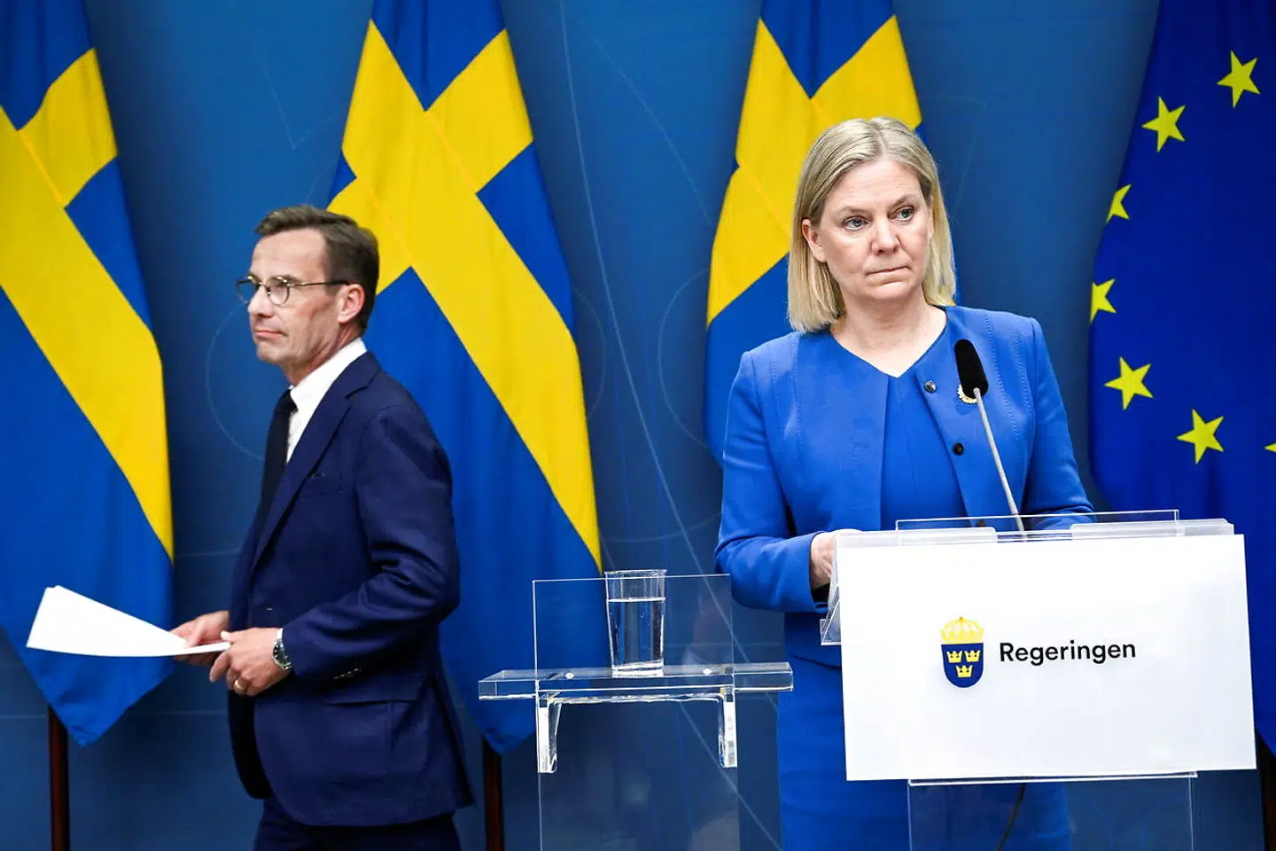 Magdalena Andersson og Ulf Kristersson er politiske modstandere, selvom det nogle gange er svært at se forskel. Når det gælder Sveriges NATO-ansøgning har de været helt enige – og sågar optrådt som fælles afsender af beslutningen.
