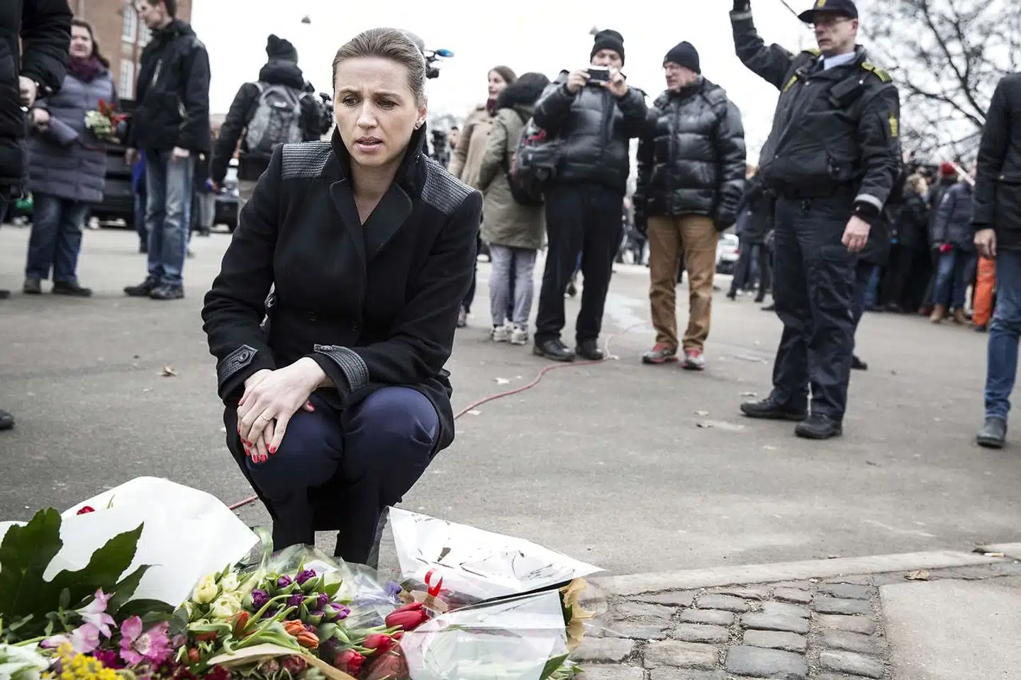 Mette Frederiksen var socialdemokratisk justitsminister, da to personer blev dræbt under først terrorangrebet på Krudttønden og siden synagogen i København.