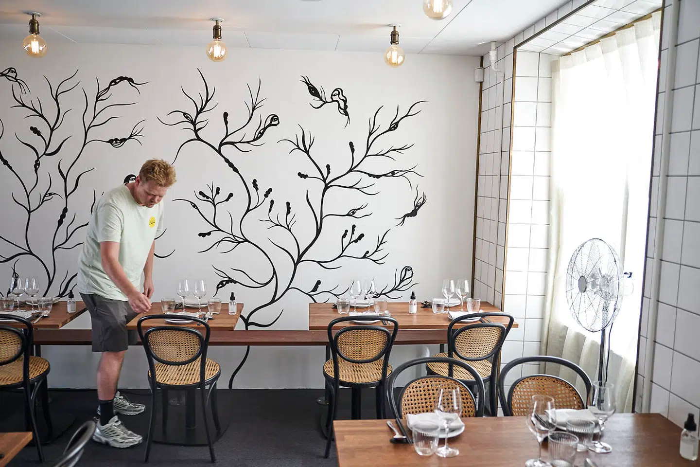 Restaurant Juju befinder sig i de beskedne lokaler på Øster Farimagsgade. Før husede de Clou.