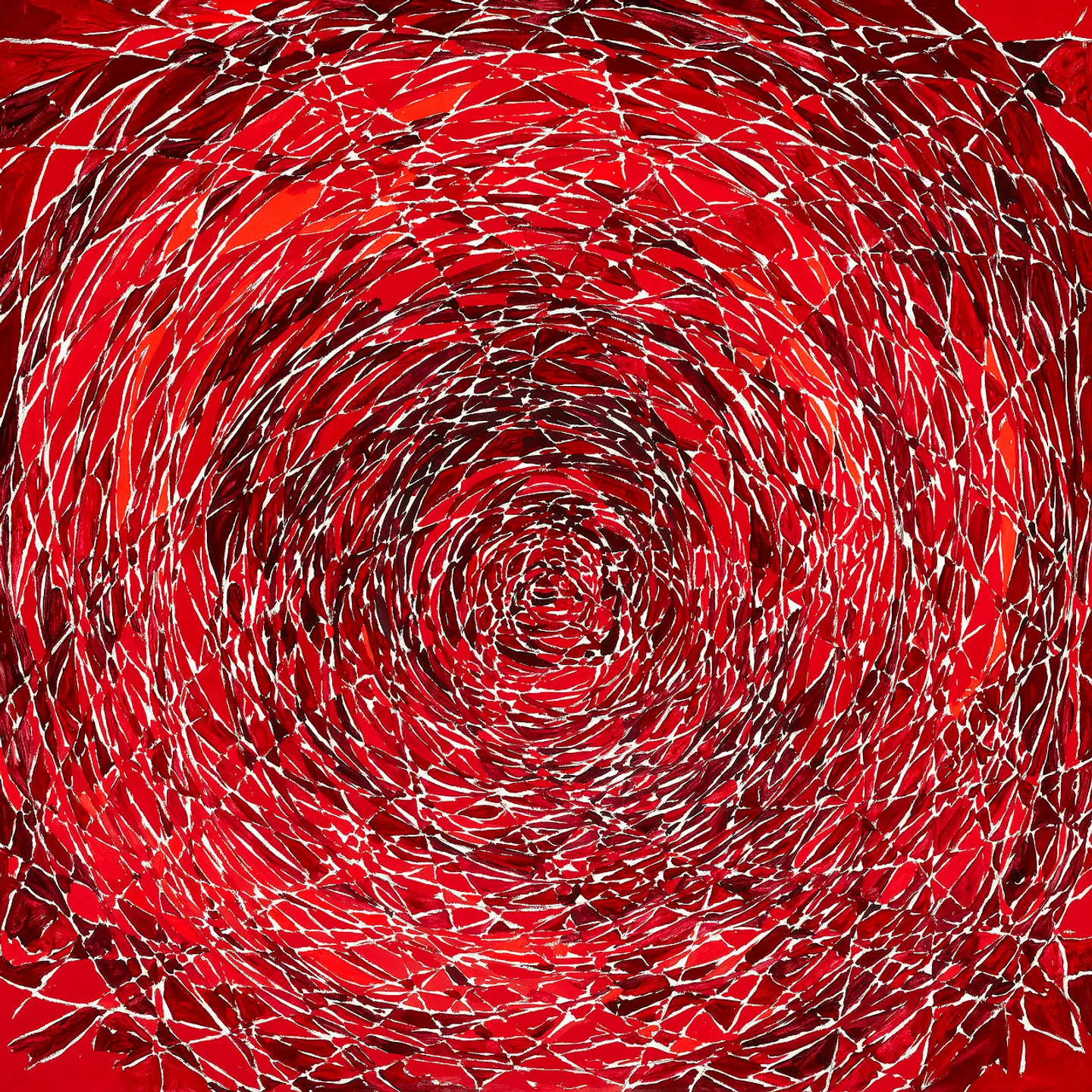 Som noget af det sidste arbejdede Else Alfelt med hvirvlende abstrakte mønstre i en serie af monokrome værker, hvor hendes bjerglandskaber er forsvundet ud af værket til forskel for en optagethed af de universelle rum og kosmiske kræfter.