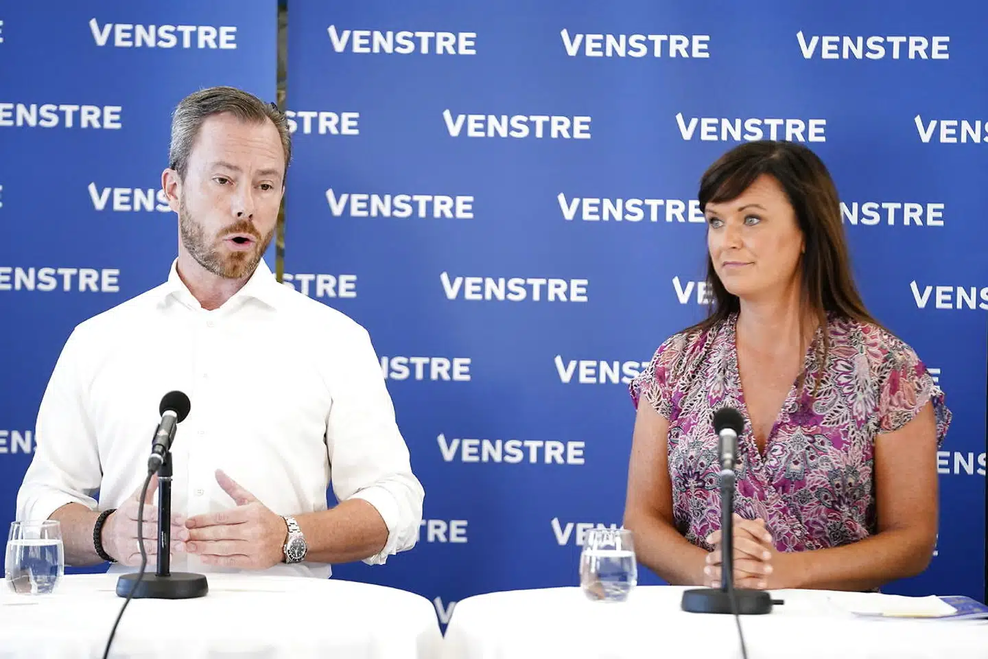 Venstre præsenterer en ny reform af beskæftigelsesindsatsen i Danmark på et pressemøde mandag den 15. august 2022.