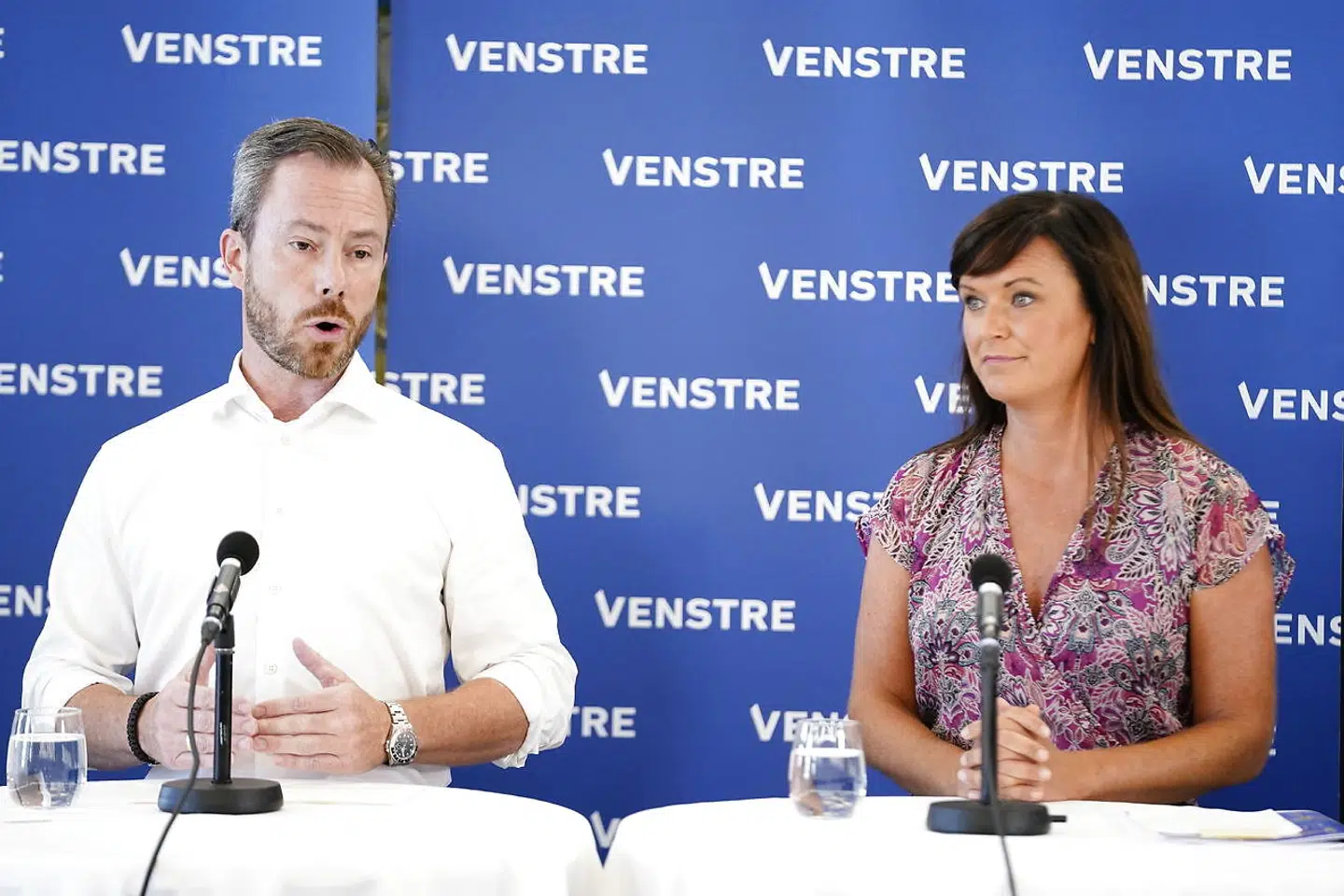 Venstre præsenterer en ny reform af beskæftigelsesindsatsen i Danmark på et pressemøde mandag den 15. august 2022.